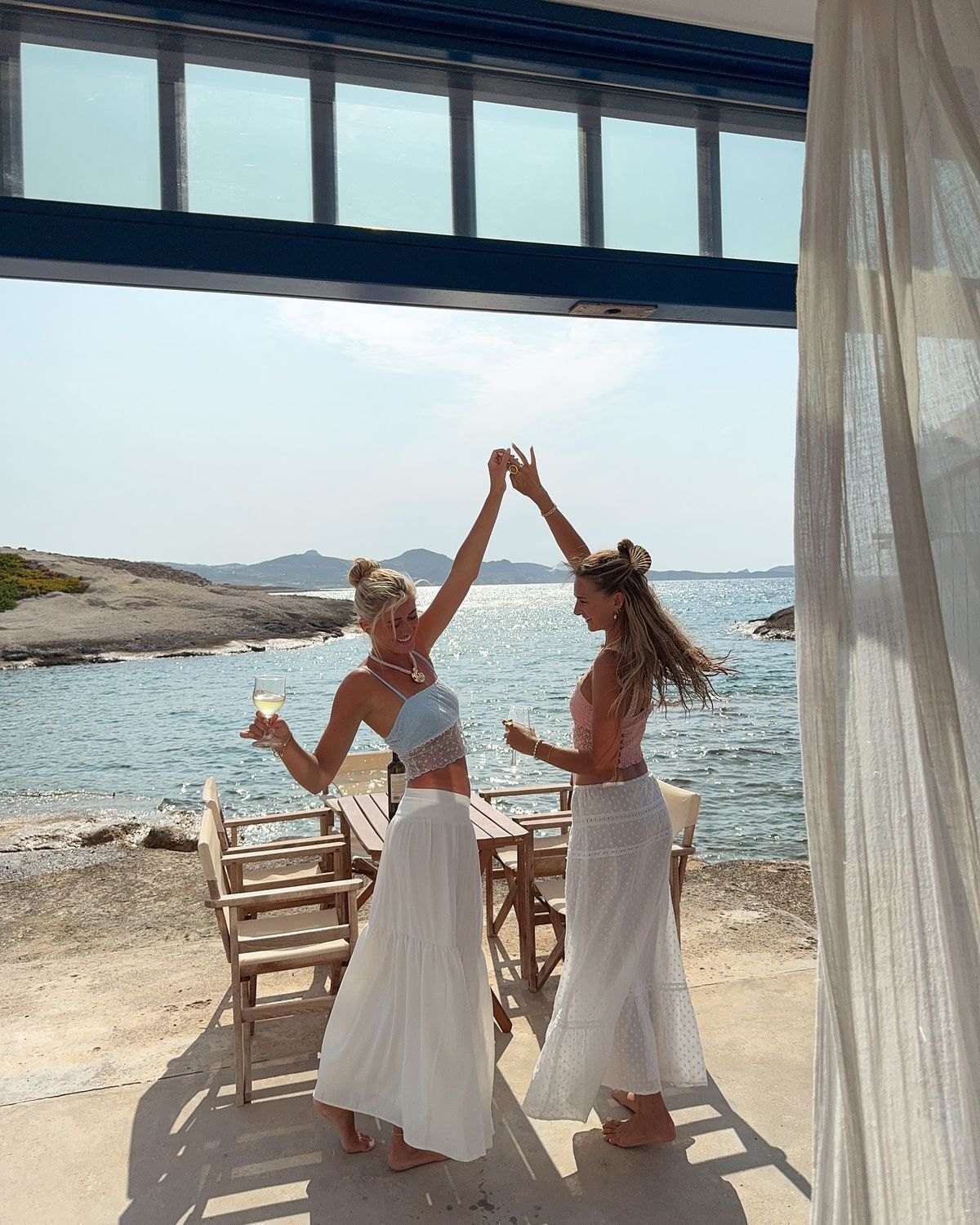 Aan zee op Mykonos