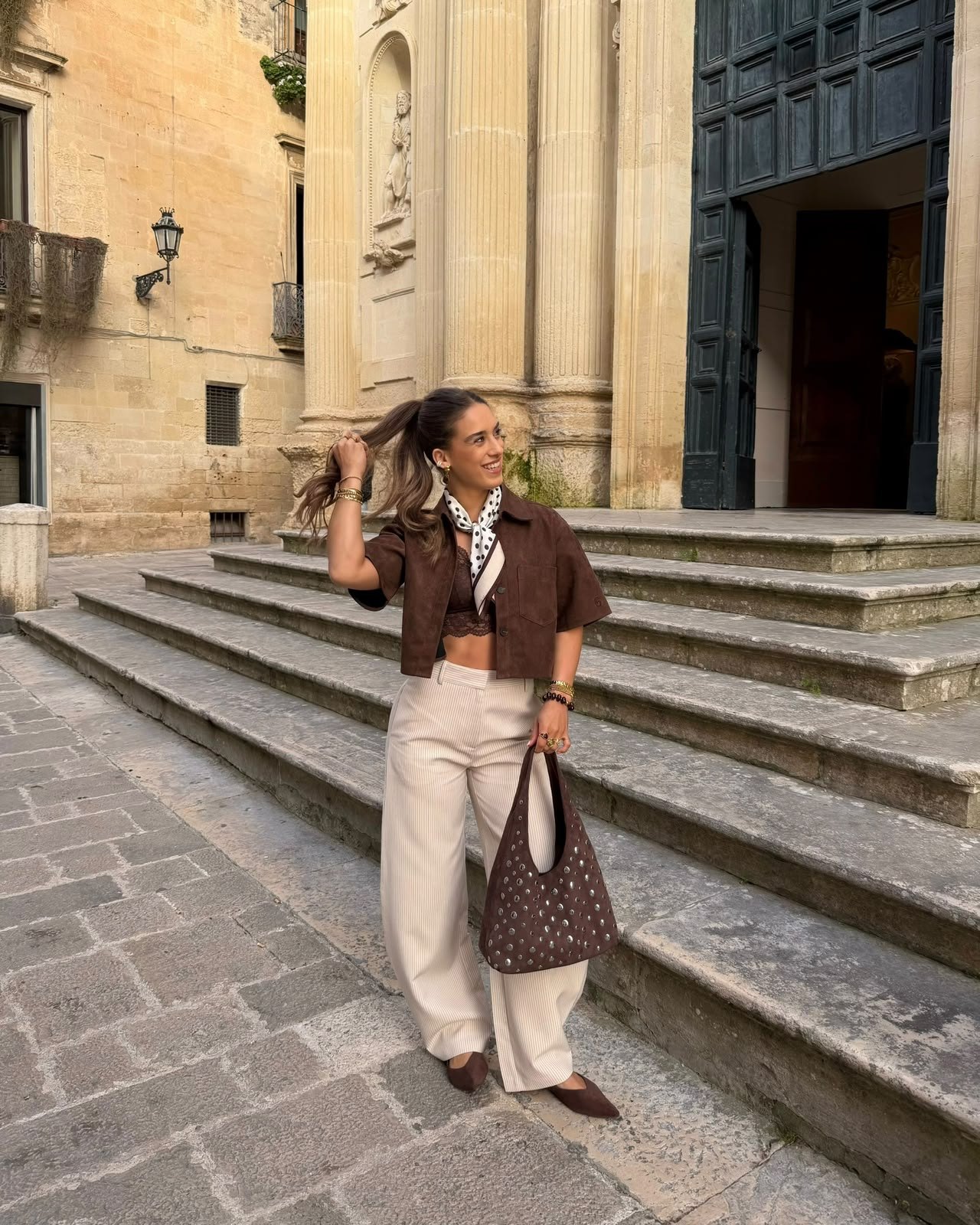 Luca voor de kathedraal van Lecce